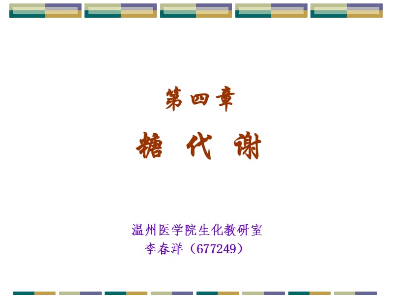 第四章 糖代谢 ppt课件.ppt_第1页