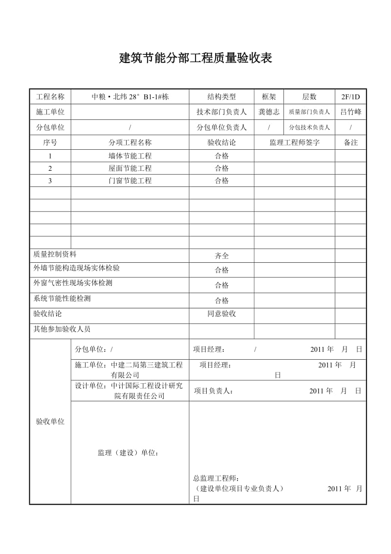 建筑节能分部工程质量验收表.doc.doc_第1页