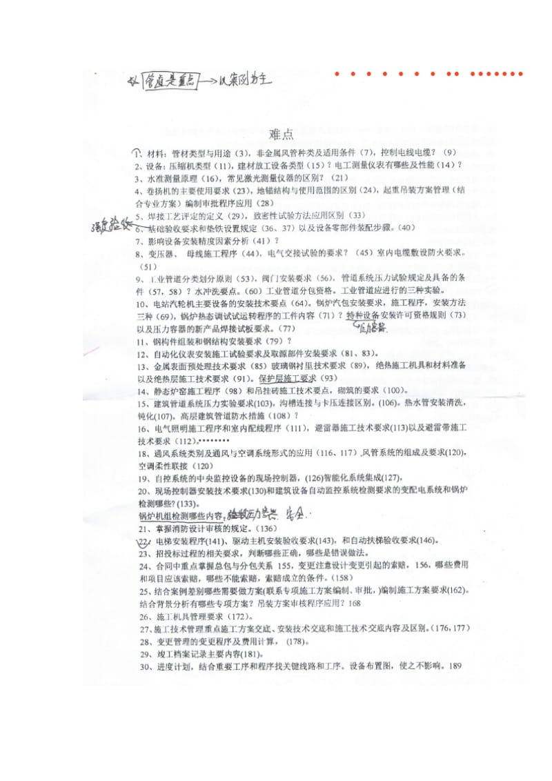 二级建造师机电实务考前终极两页纸花钱买的资料.doc_第1页