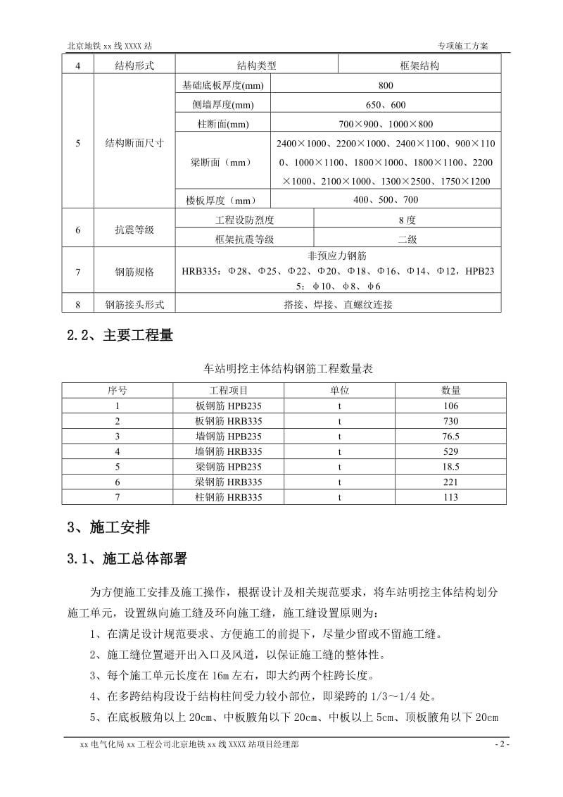 北京地铁框架结构车站主体钢筋工程专项施工方案(附示意图).doc_第3页