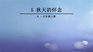 七年级语文上册 第二单元 5 秋天的怀念课件 新人教版.ppt