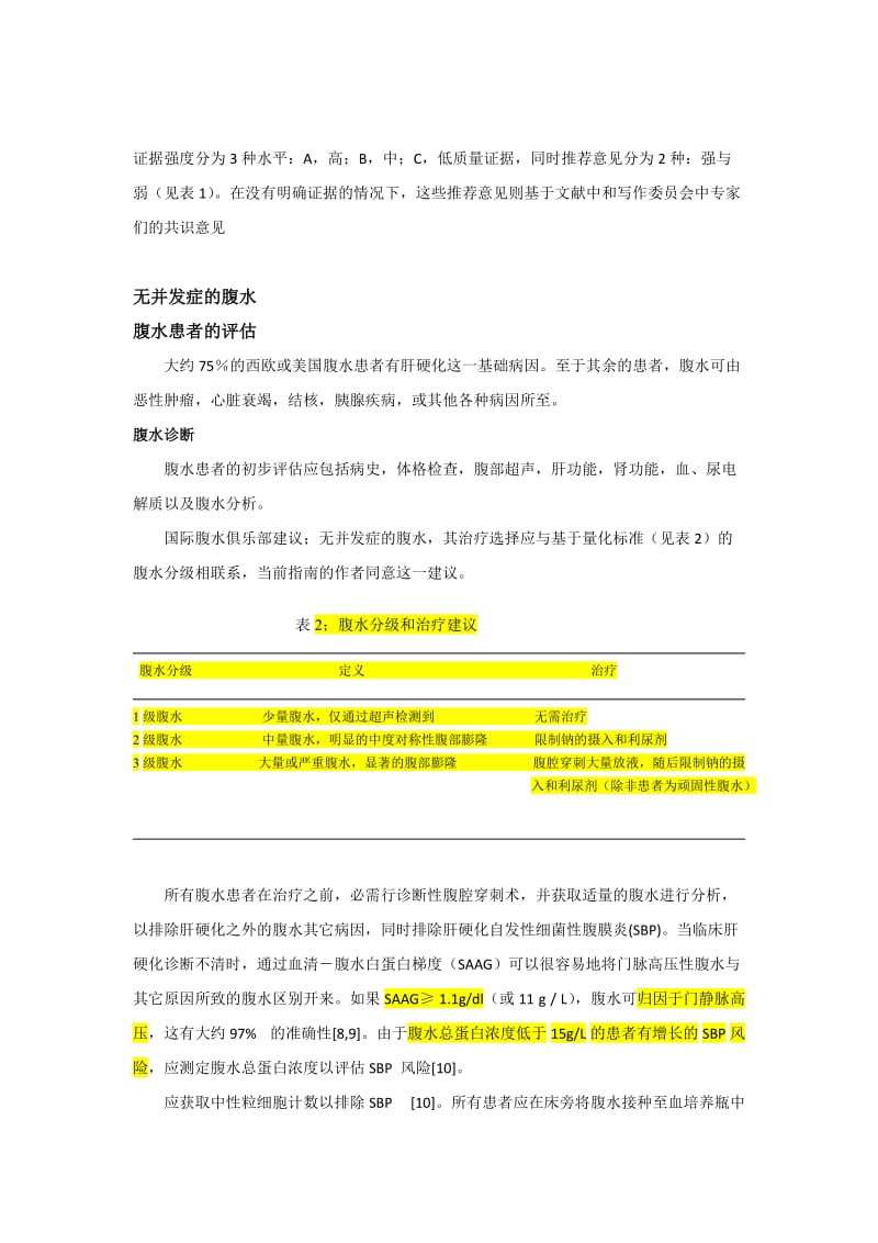 肝硬化腹水、自发性细菌性腹膜炎、肝肾综合征的处理.doc_第2页