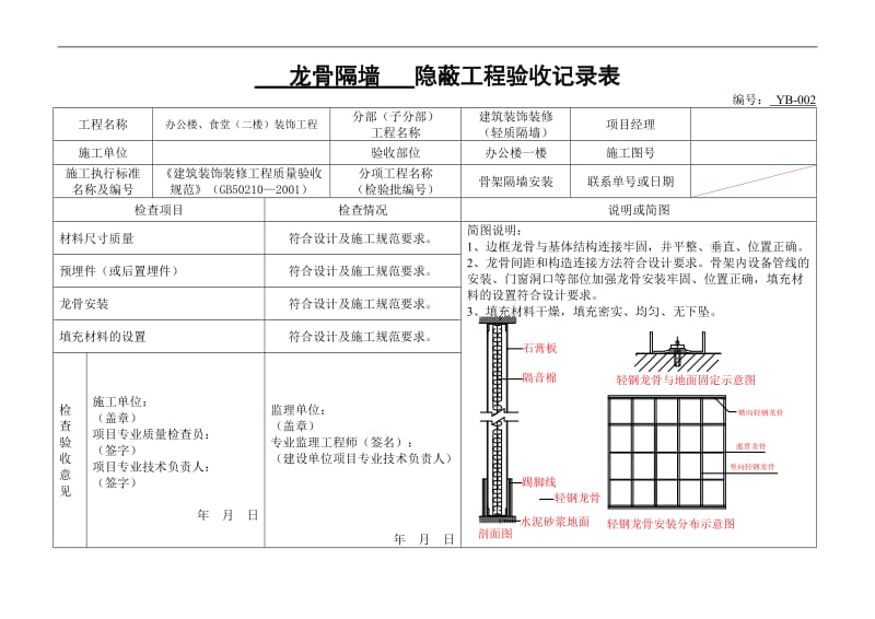 f轻钢龙骨隔墙隐蔽.doc_第2页