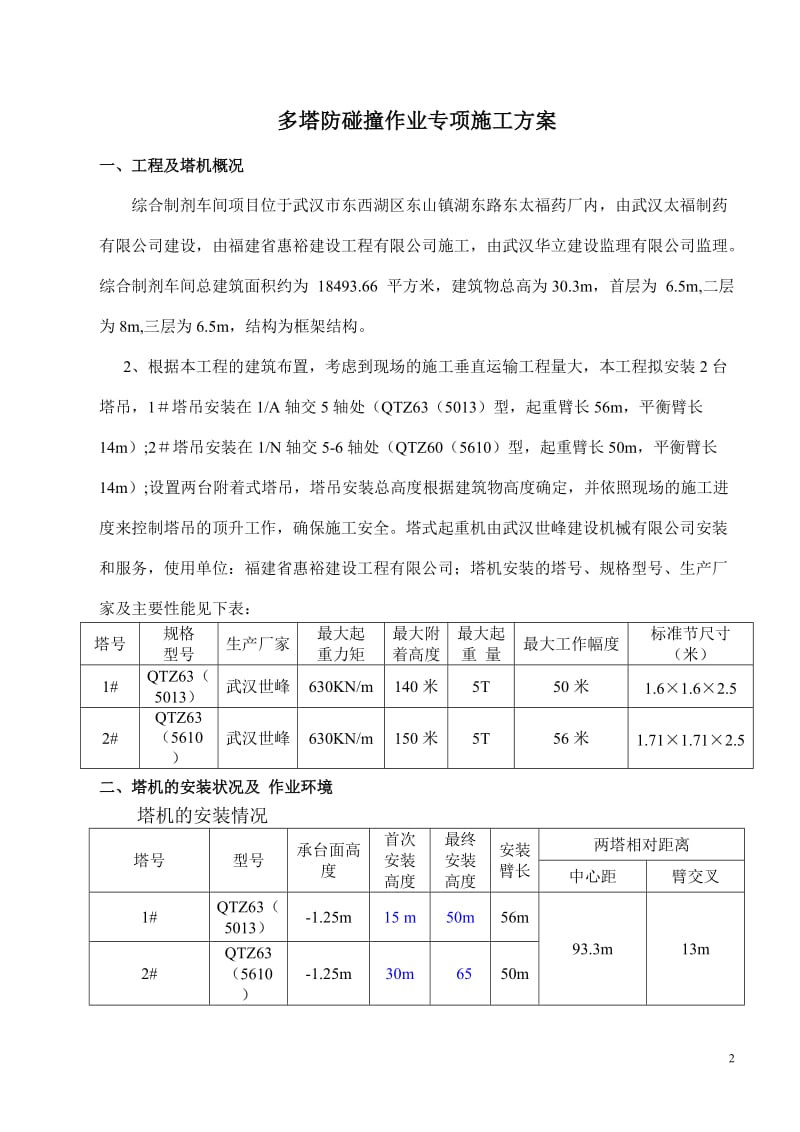 武汉汇通公路港多塔防碰撞作业安全专项施工方案1【最新】.doc_第2页