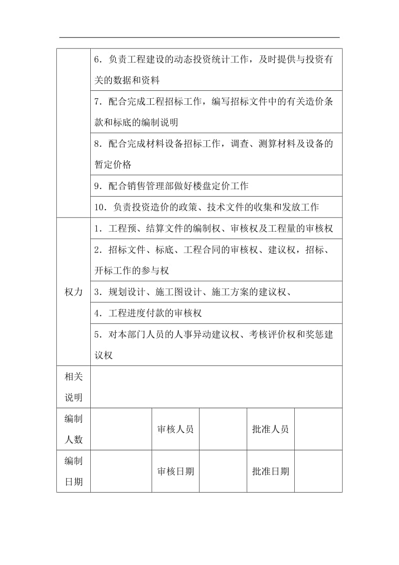 造价管理部组织结构与责权.doc_第2页