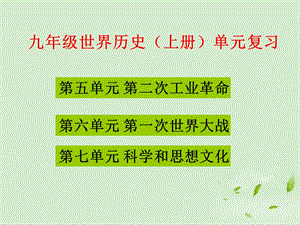 九年级历史上册第五、六、七单元复习课件岳麓版.ppt