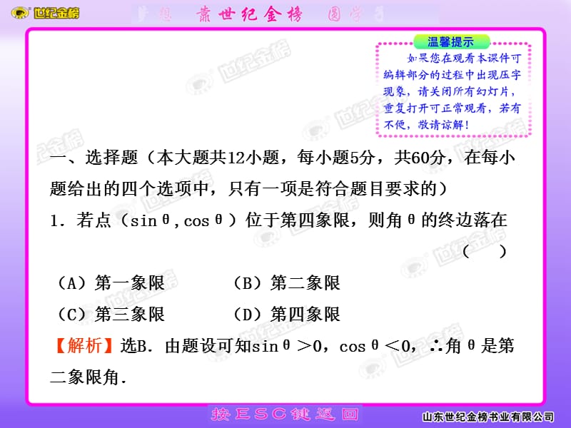 高中数学必修4习题及解析ppt演示课件.ppt_第2页