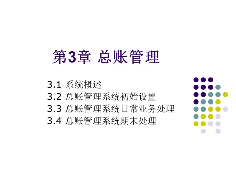 第3章会计总账管理ppt课件.ppt_第1页