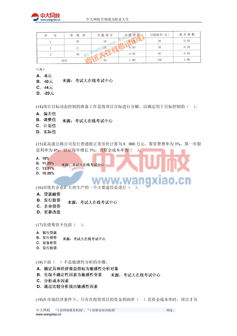 r2010年公路工程造价师《管理相关知识》模拟试题(2)-中大网校.doc_第3页