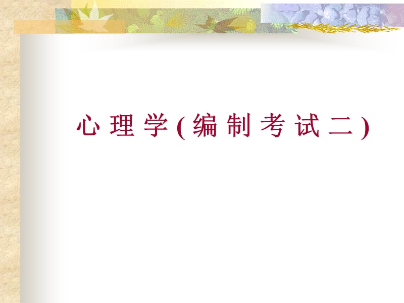 编制考试心理学二.ppt_第1页