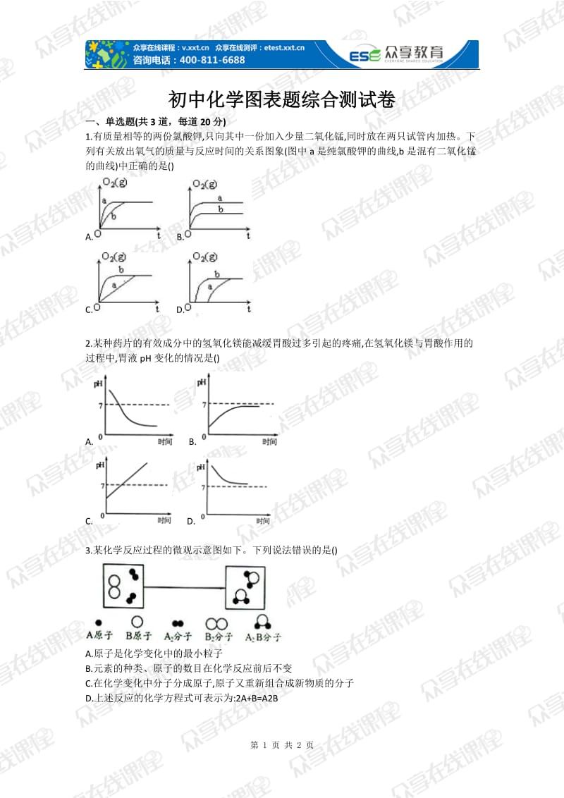 初中化学图表题综合测试卷.doc_第1页