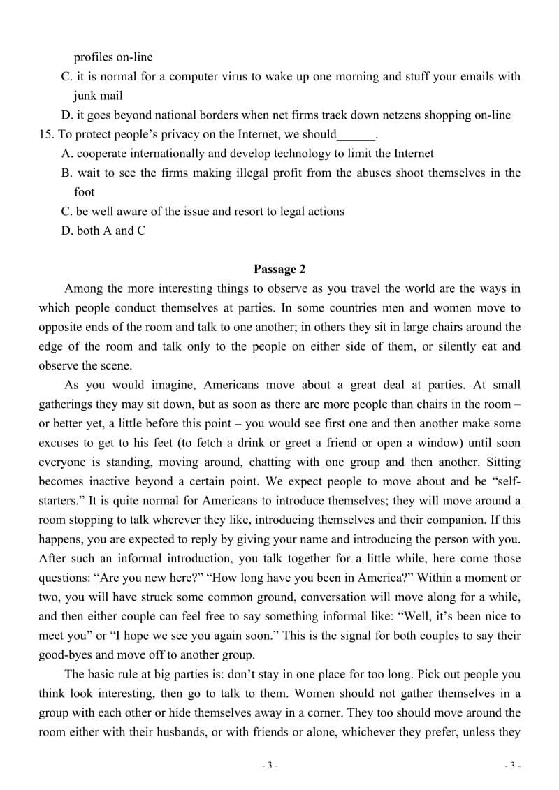 大学英语练习题目3.doc_第3页