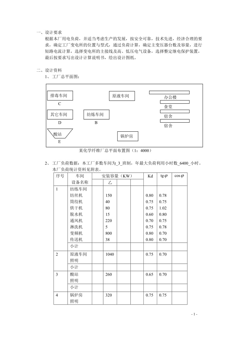 工厂降压变电所设计.doc_第1页