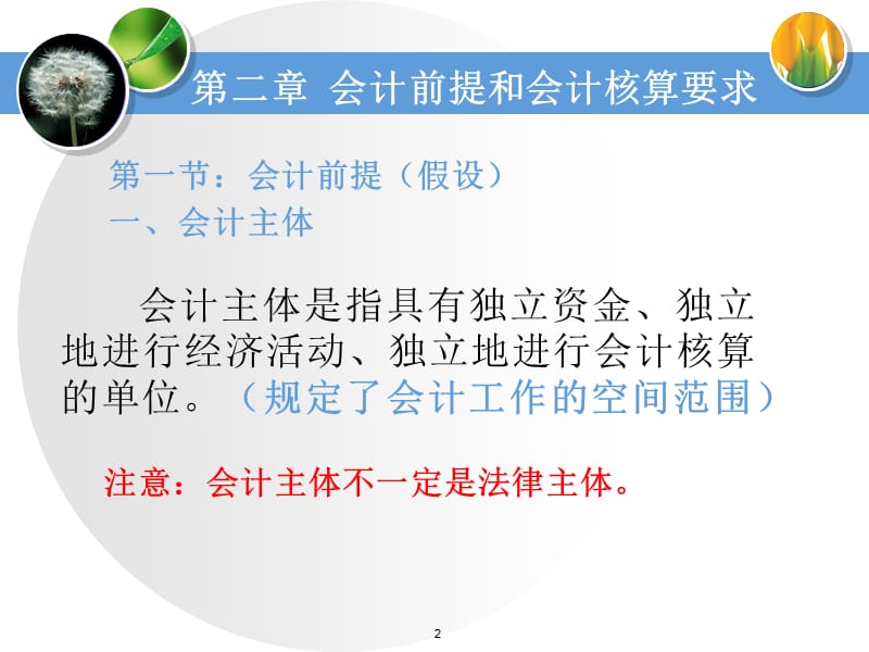 第二会计前提和会计核算要求.ppt_第2页