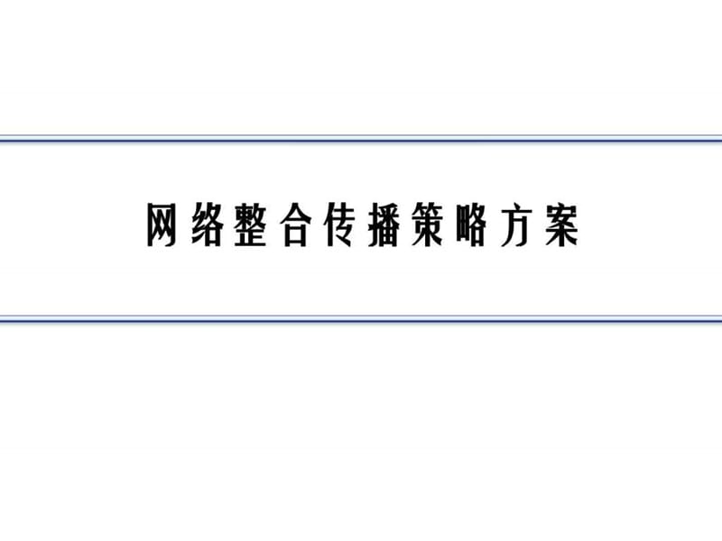 网络整合传播策略方案.ppt_第1页