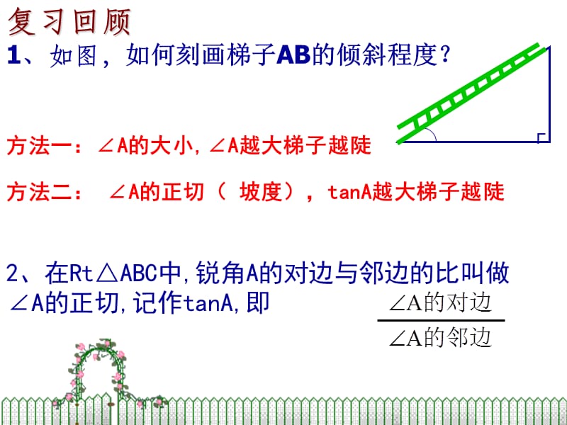 从梯子的倾斜程度谈起2.ppt_第2页