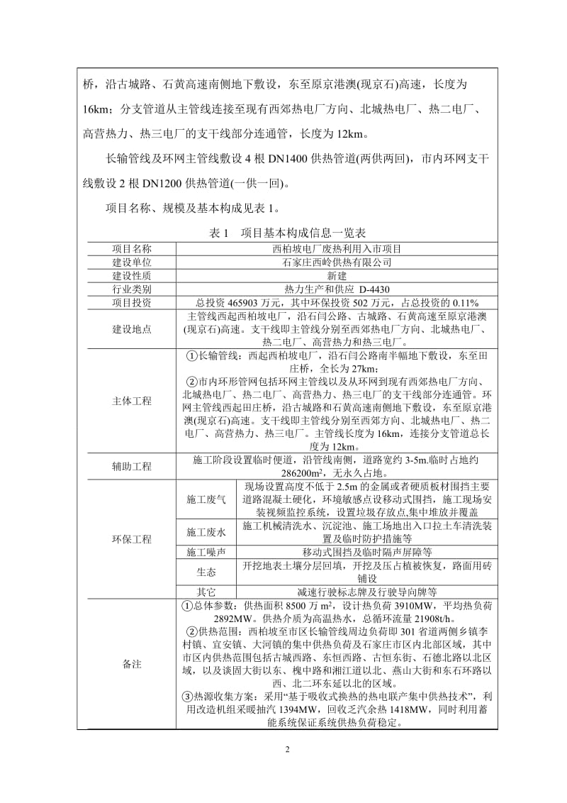 模版环境影响评价全本拟批准石家庄西岭供热有限公司西柏坡电厂废热利用入市项目环评文件公示4080.doc.doc_第3页