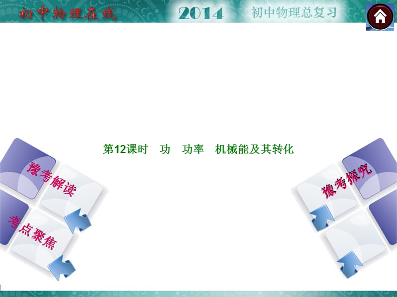 2014中考复习方案课件（河南专版）：第12课时　功　功率　机械能及其转化.ppt_第1页