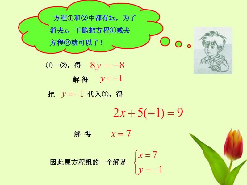 湖南省邵阳五中七年级数学《2.2二元一次方程组的解法》课件2湘教版.ppt_第3页