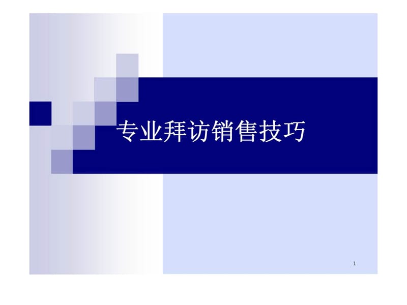 专业拜访销售技巧.ppt_第1页