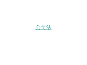 公司法ppt课件.ppt