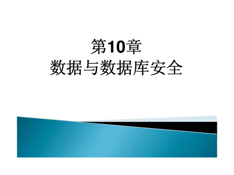 《计算机安全》第10章_数据域数据库安全.ppt_第1页