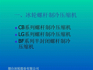 冰轮螺杆制冷压缩机.ppt