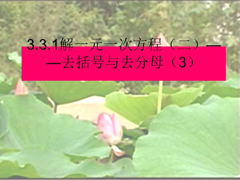 解一元一次方程式（二）3.ppt_第1页