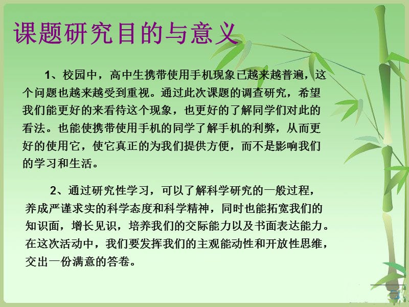 高中生在校使用手机利与弊的研究.ppt_第3页