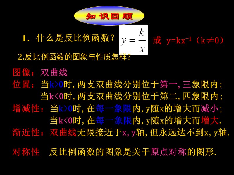 26.1.2反比例函数图像和性质(第2课时).ppt_第2页