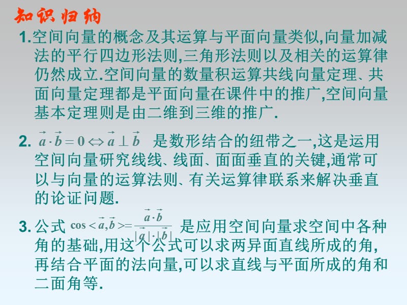 高二上期末复习6选修21空间向量.ppt_第3页