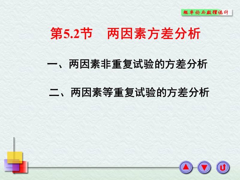 二两因素等重复试验方差分析.PPT_第1页