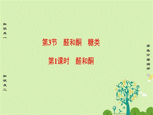 反应烃的衍生物第3节醛和酮糖类第1课时醛和酮课件.ppt