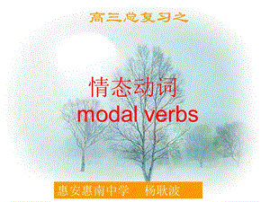 高三总复习之情态动词modalverbs.ppt