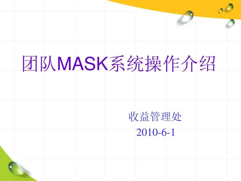 团队MASK系统推广简介.ppt_第1页