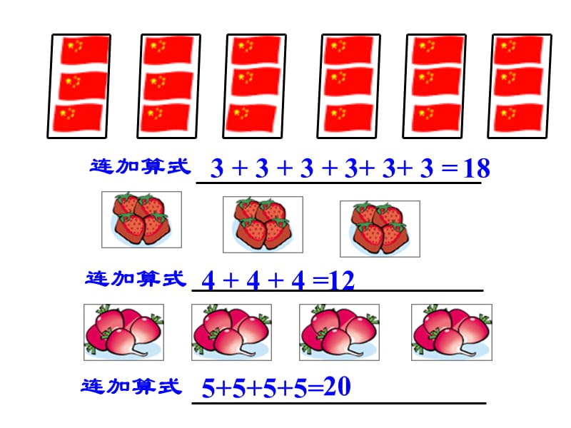 PPT乘法的初步认识1(人教版小学数学二年级上册).ppt_第1页