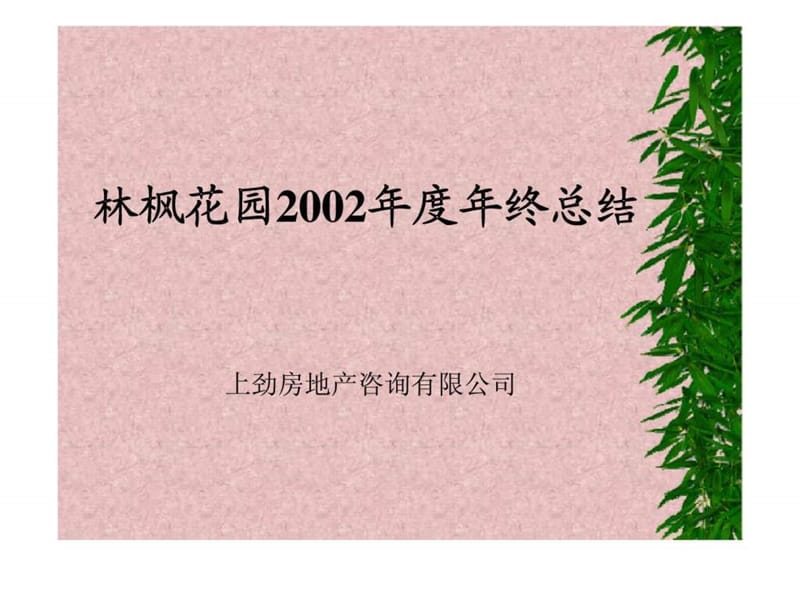 林枫花园2002年度年终总结.ppt_第1页