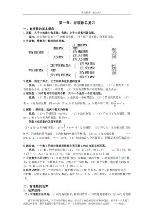 湘教版七年级数学上知识点总结.doc