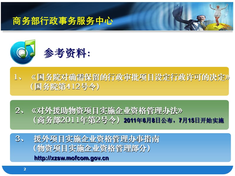 对外援助物资项目实施企业资格申请培训资料.ppt_第2页