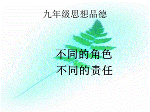 不同的角色不同的责任.ppt