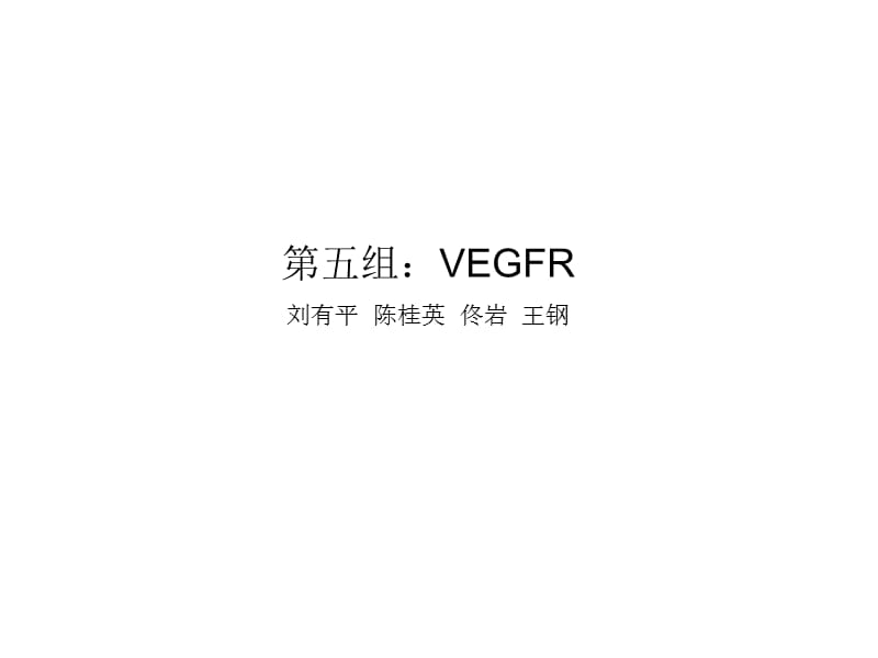 第五组VEGFR刘有平陈桂英佟岩王钢.ppt_第1页