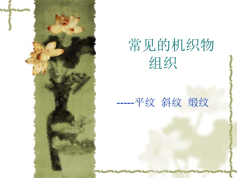 常见的机织物组织.ppt_第1页