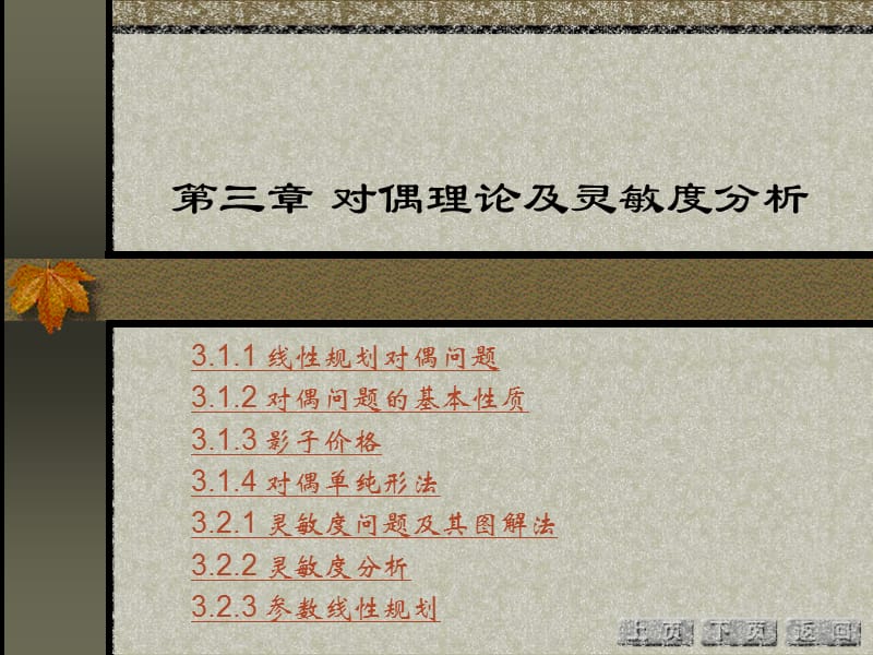 第三章对偶理论及灵敏度分析.ppt_第1页