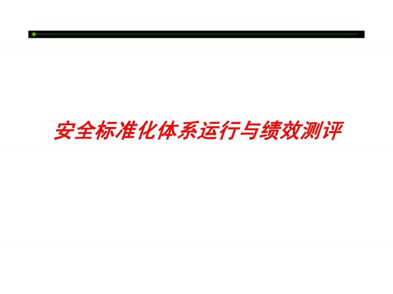 安全标准化体系运行与绩效测评.ppt_第1页