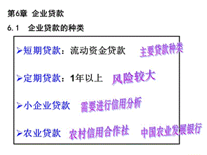 第6部分企业贷款企业贷款的种类.ppt