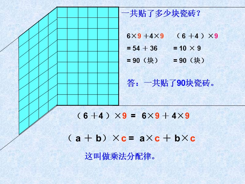 北师大版四年级数学上册《乘法分配律》课件.ppt_第2页