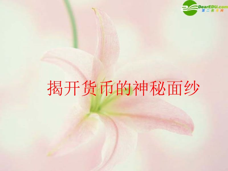 揭开货币神秘面纱.ppt_第1页