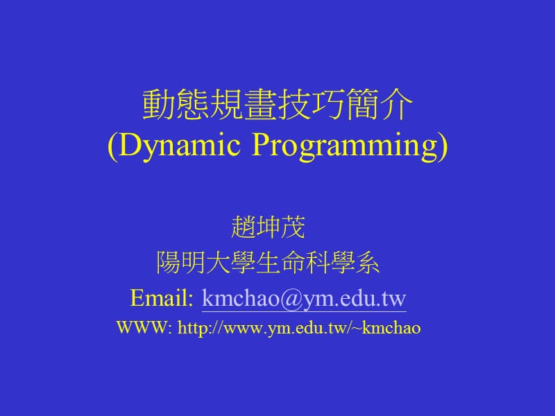 动态规画技巧简介DynamicProgrammingP.ppt_第1页