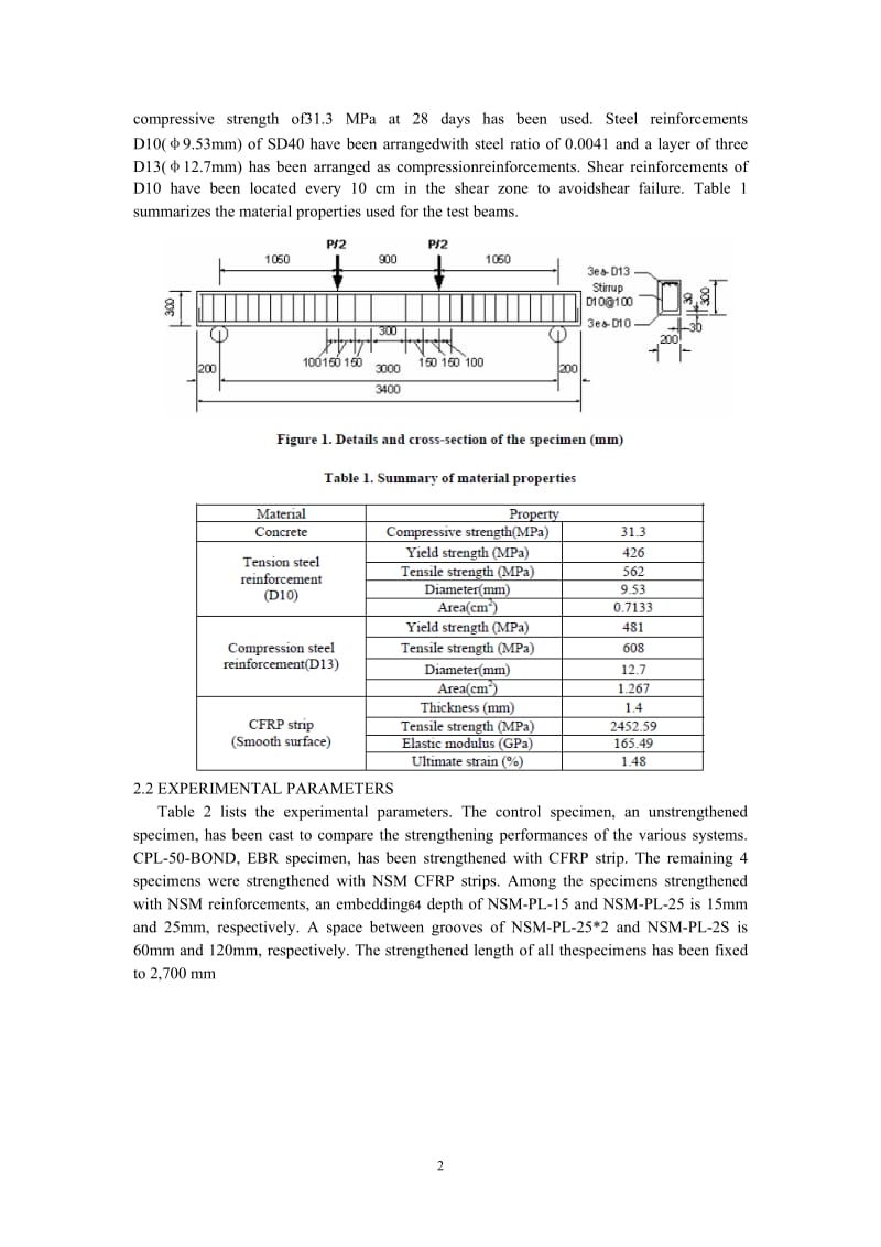 近表面埋置加固的钢筋混凝土梁抗弯性能实验研究 建筑土木毕业设计中英文翻译.doc_第2页