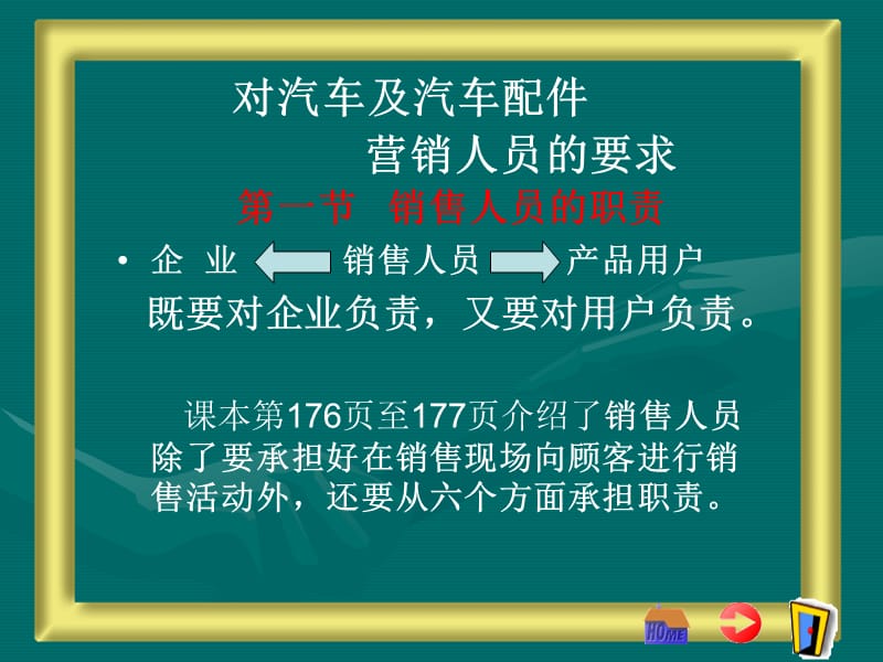 对汽车及汽车配件营销人员要求.ppt_第1页